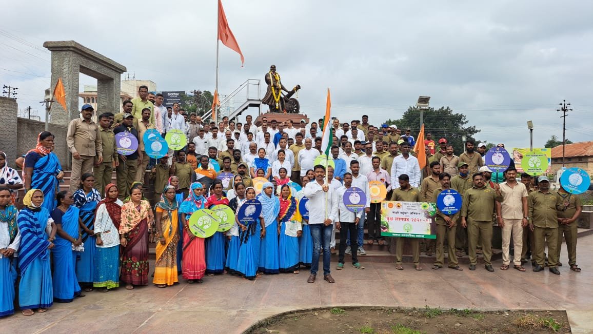 स्वातंत्र्याच्या अमृत महोत्सवानिमित्त सातारा नगर परिषदेकडून प्रभात फेरीचे आयोजन