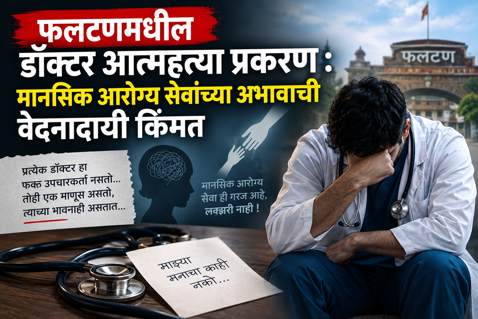 फलटणमधील डॉक्टर आत्महत्या प्रकरण : मानसिक आरोग्य सेवांच्या अभावाची वेदनादायी किंमत